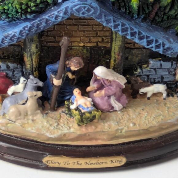 Thomas Kinkade 5.5" NATIVITY ORNAMENT Glory Newborn King Lighted Christmas Decor - Picture 7 of 16